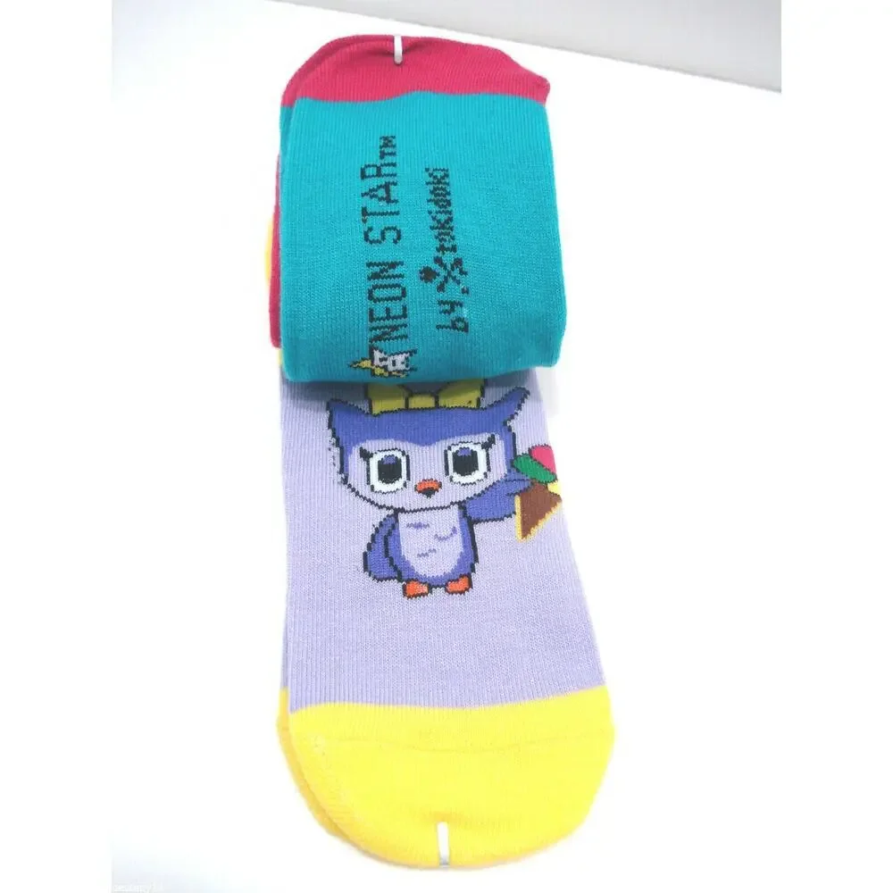 Neon Star Tokidoki Girls Ankle Socks 4 Pack Size 9-11 Youth Owl Colorful New